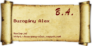 Buzogány Alex névjegykártya