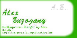 alex buzogany business card